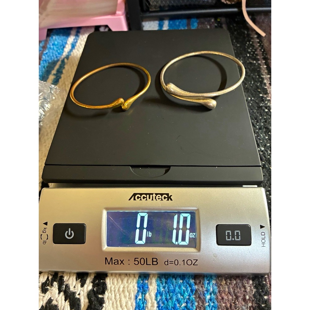 Teardrop bangle marked 925